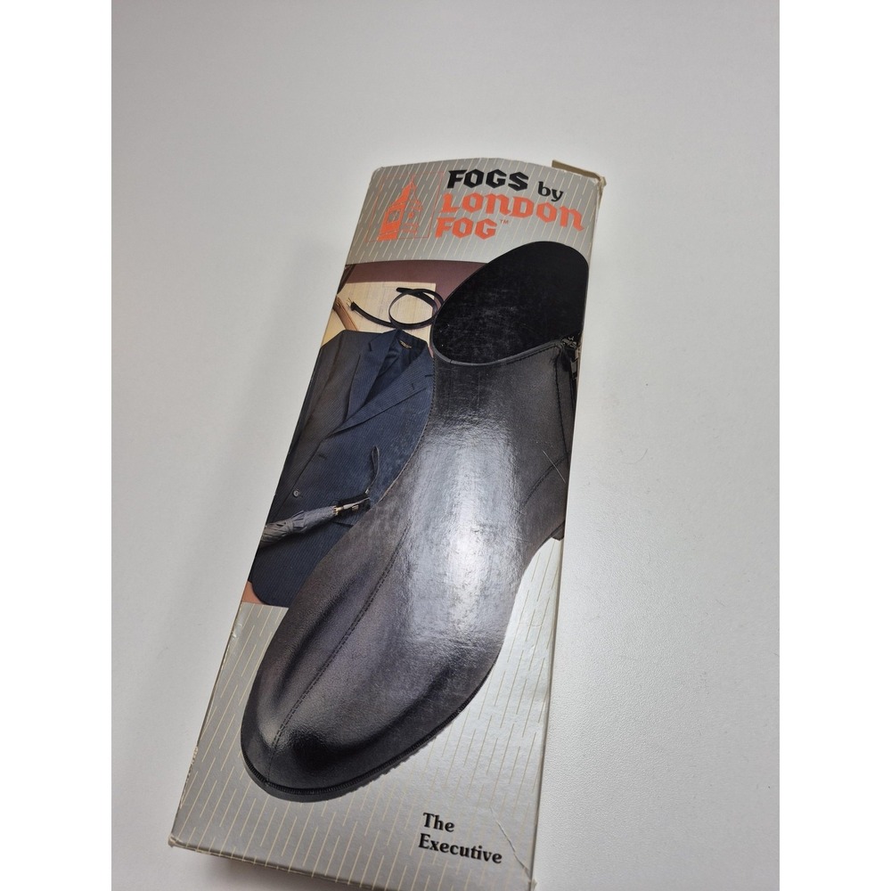 VTG London Fog Shoes Mens Medium Black Fogs The Executive Rubber Overshoes USA